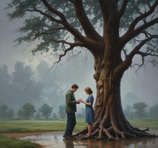 Romantic Love Short Story - Under the Oak Tree (PDF | With Pictures)